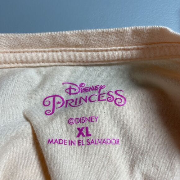 Disney Princess Ariel Little Mermaid Short Sleeve Peach Pink Girls XL Licensed - Picture 7 of 9